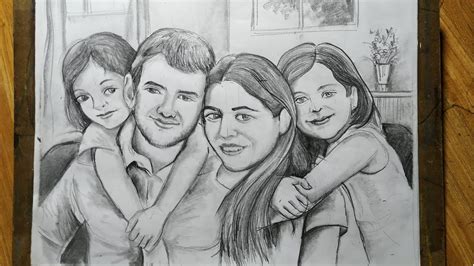 family mom dad and baby drawing|mother and daughter drawings easy.